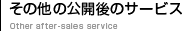 その他、公開後のサービス